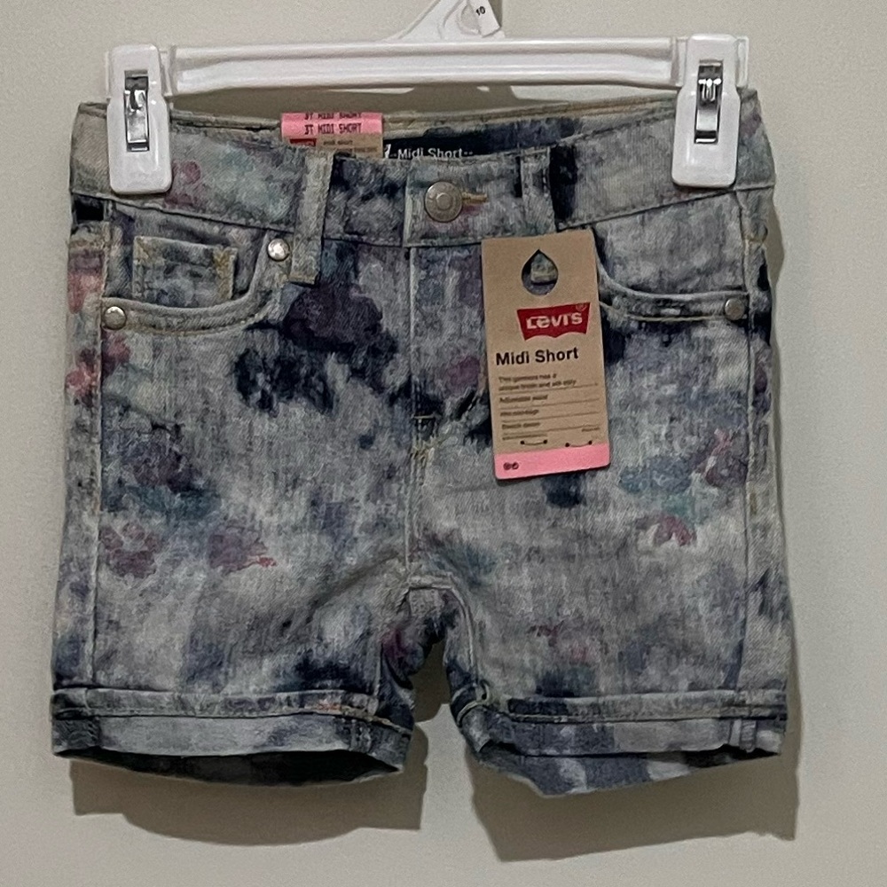 Soft stretch denim shorts